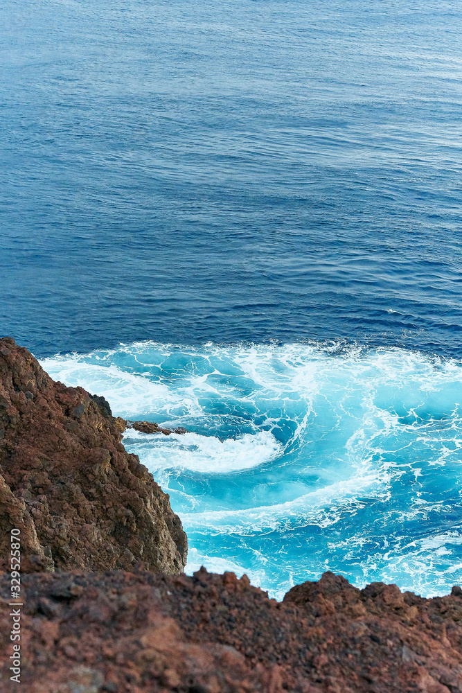 cliffs and stormy sea