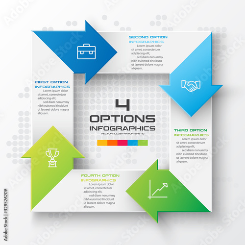4 steps arrow infographic element,Business concept,Vector illustration.
