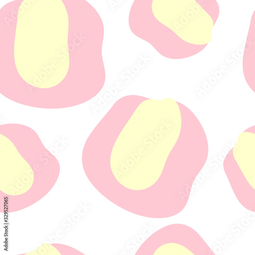 Vector seamless abstract geometric pattern. Spots  blots  dots. Pattern for printing on textiles  packaging  wallpaper  paper.