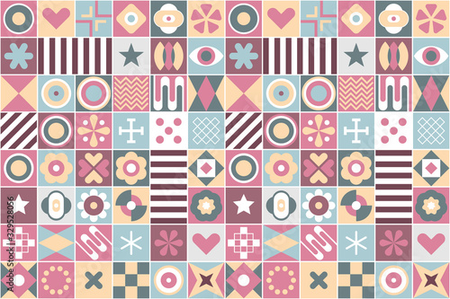 Abstract Geometric Patterns Seamless Background