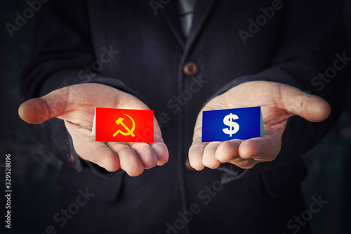 Fotografi choice of political system is communism or capitalism