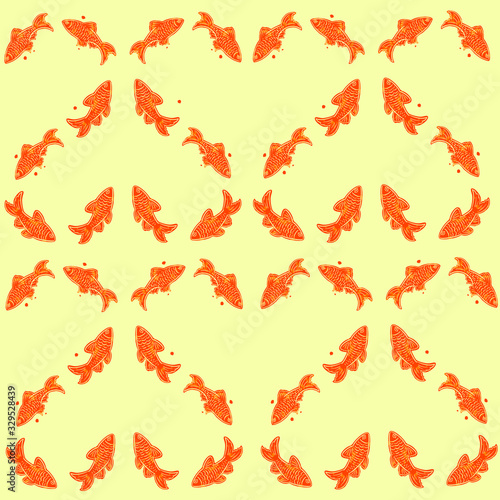 orange fish pattern