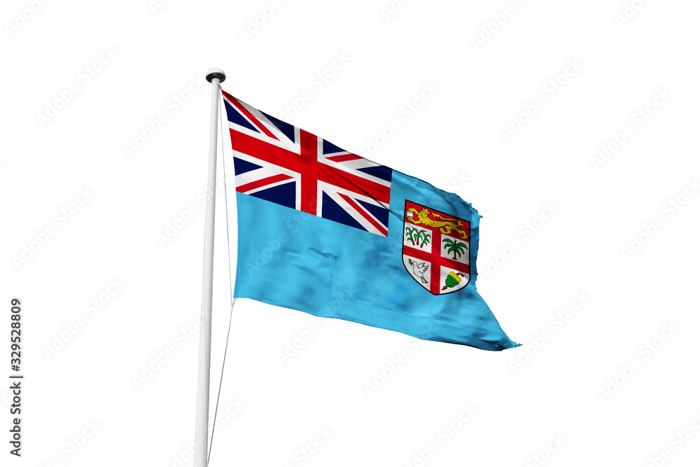 Fototapeta premium World flag waving 3D rendering isolated white background