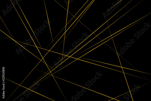 Fototapeta Abstract black with gold lines, triangles background modern design. Vector illustration EPS 10.