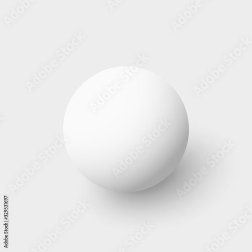 White sphere. Ball. Vector illustration.
