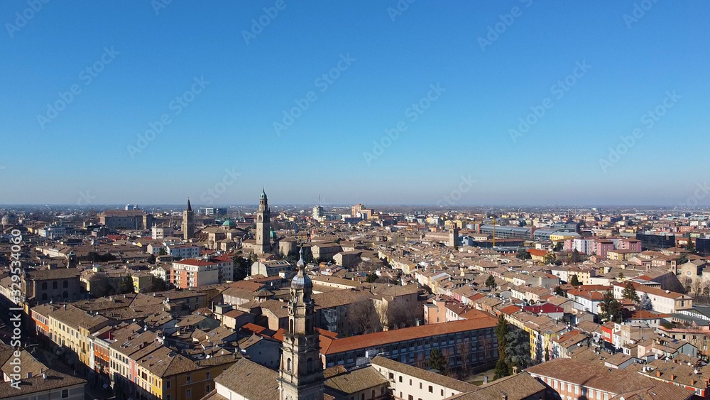 aerial view of parma in italy