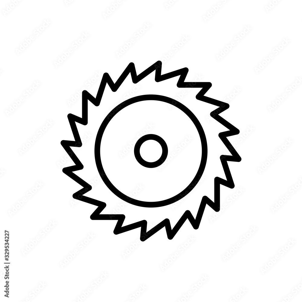 Saw Blade Vector Icon Line Style Illustrations Saw Blade Vector Icon Line Style Illustrations