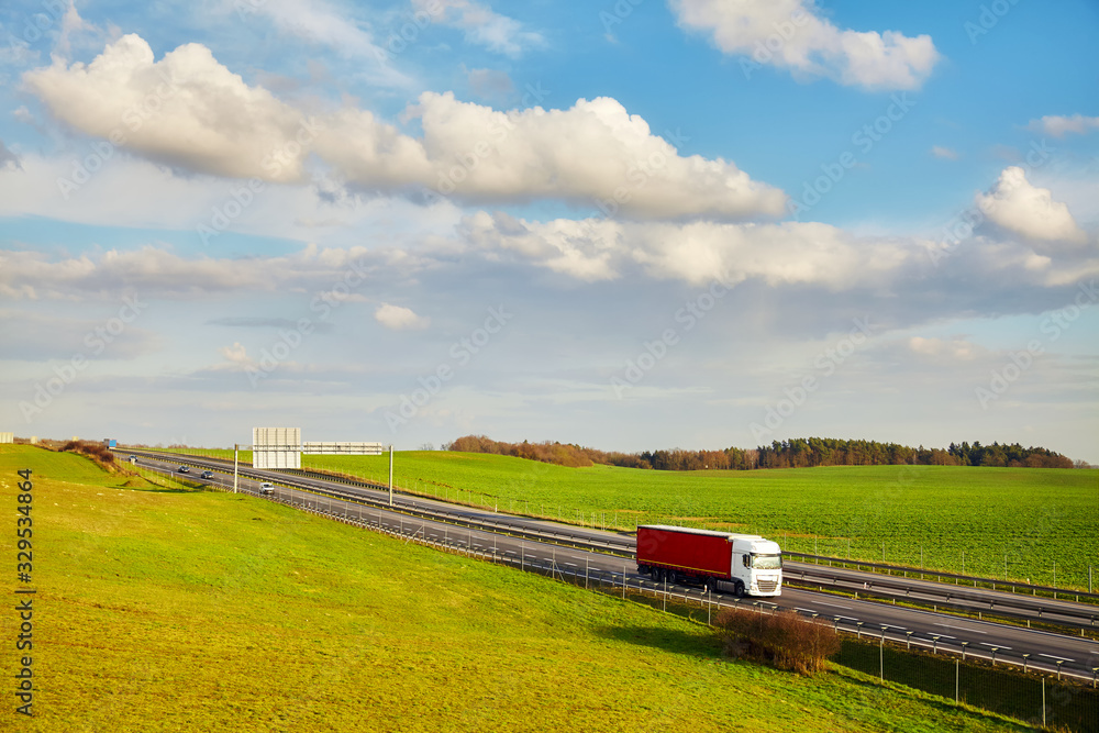 Rural landscape with a highway in the spring. Rural landscape with a highway in the spring.