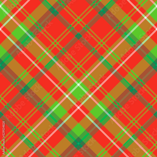 Seamless pattern in great creative red and green colors for plaid, fabric, textile, clothes, tablecloth and other things. Vector image. 2