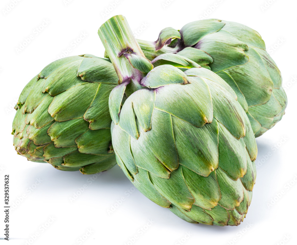 Artichoke flower edible bud isolated on white background. Artichoke flower edible bud isolated on white background.