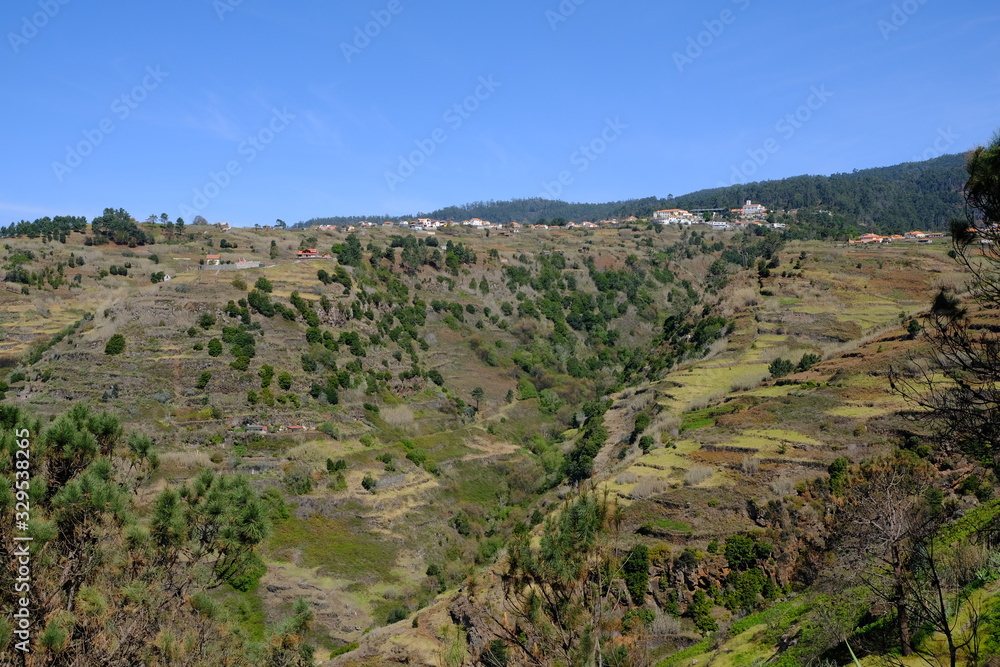 Hills near Prazeres, Madeira Island, Portugal
