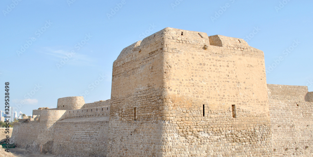 Bahrain National Fort view at Sunny day Bahrain National Fort view at Sunny day