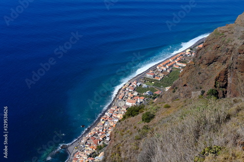 Paul Do Mar and cliffs  Madeira Island  Portugal