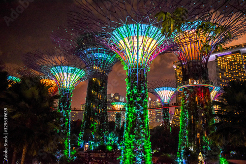 Stunning gardens by the bay in Singapore