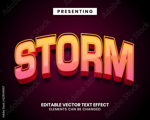 Editable text effect - storm game style