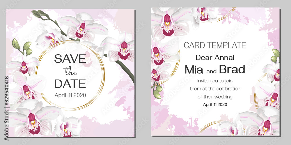 set of invitation cards