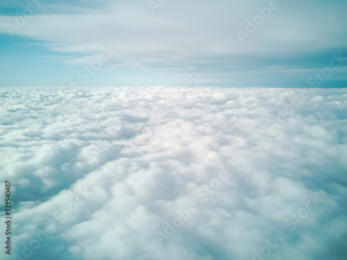 White clouds and blue sky