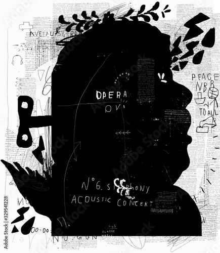 Image of a man who sings, opening his mouth