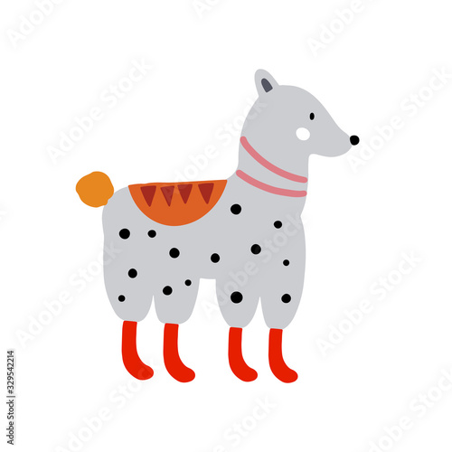 Cute cartoon animal vector illustration. Abstract icon for baby posters, art prints, fashion apparel or stickers.