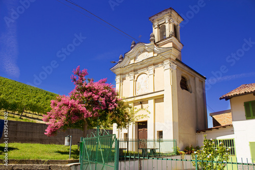 Countryside of Barolo, famous wine production city of Langhe, Piedmont, Italy