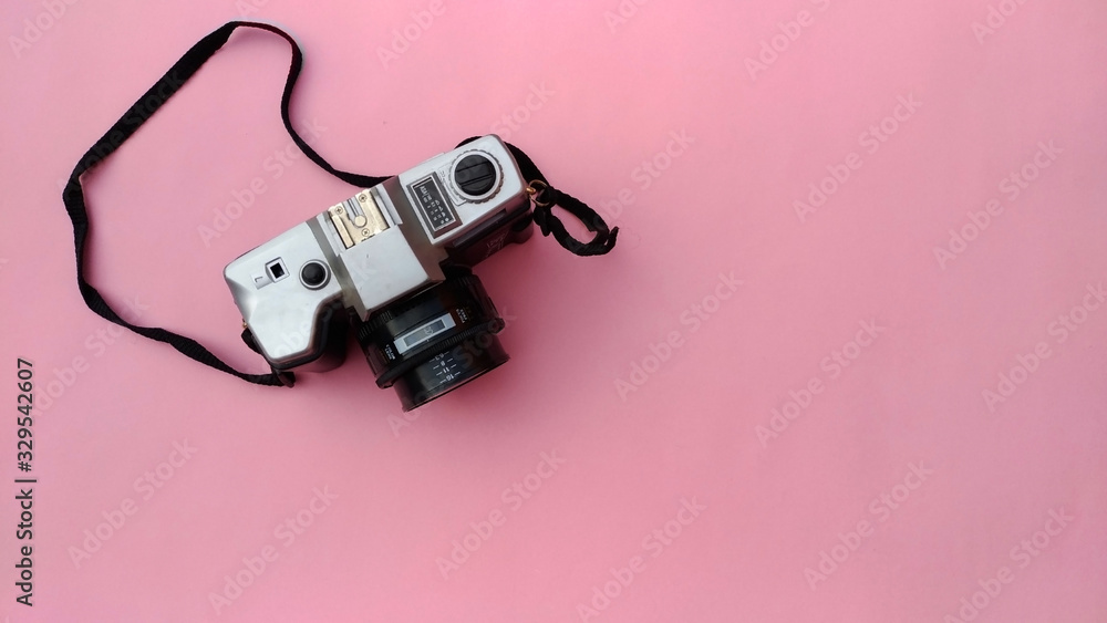 retro camera flat lay retro camera flat lay