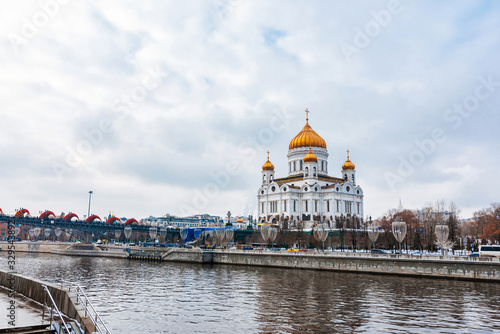 Cathedral of Christ the Saviour in Moscow, Russia, winter day