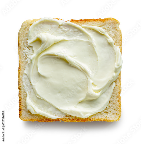 toasted bread with cream cheese
