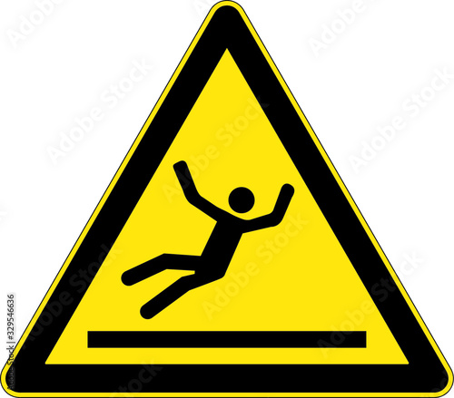  Slippery floor yellow triangle warning sign