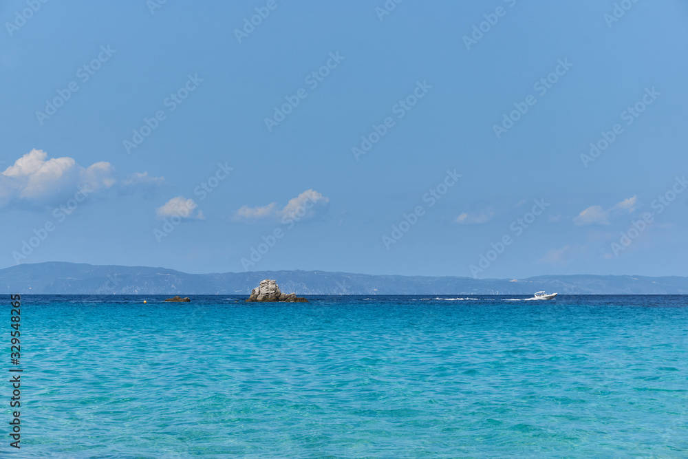 Beautiful sea view with clouds over the mountains Beautiful sea view with clouds over the mountains