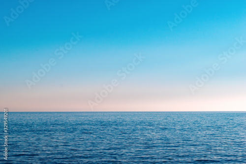 Ocean sea horizon sky wallpaper. Sea landscape background. Kupari, Dubrovnik, Croatia © marinv