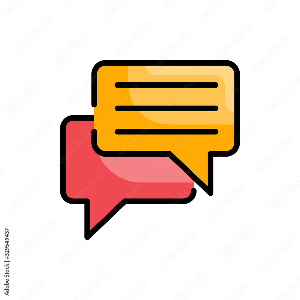 Chat Filled Outline Icon vector illustration Chat Filled Outline Icon vector illustration