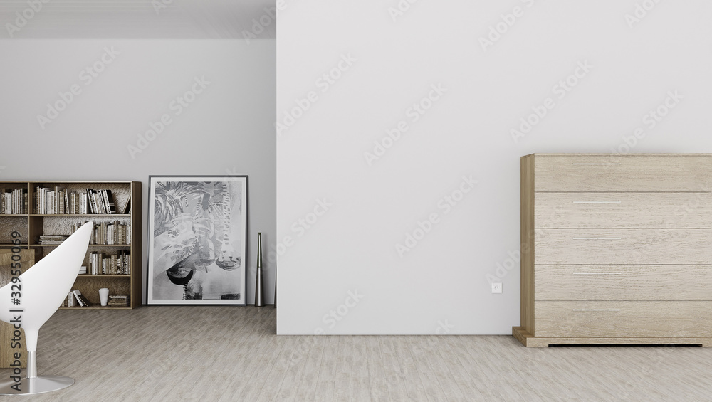 Fototapeta premium interior room for furniture, doors, decor elements