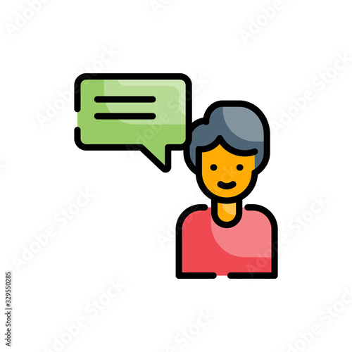 Consulting Filled Outline Icon vector illustration 