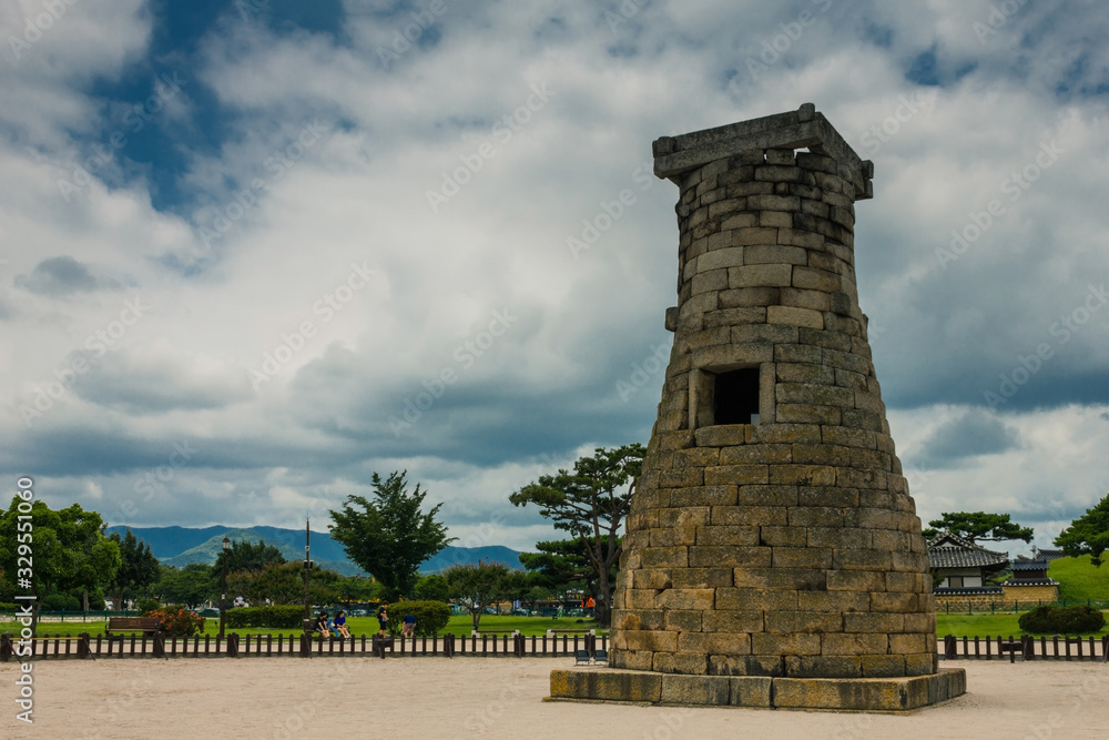The ancient observatory in Gyeongju.