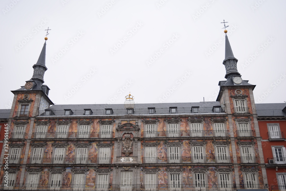 Fototapeta premium Main square in Madrid Europe 