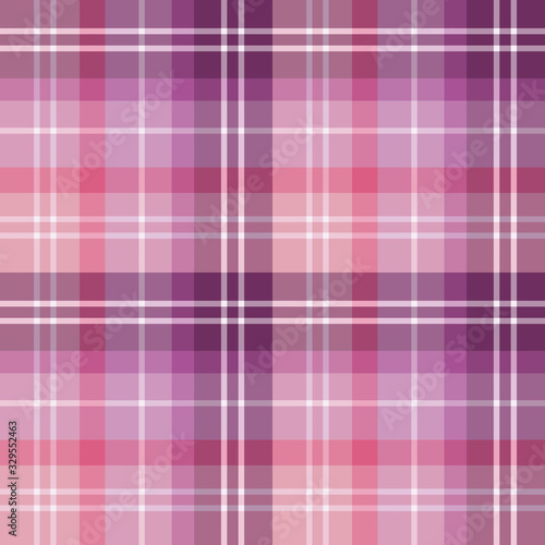 Seamless pattern in great pink, white, light and dark violet colors for plaid, fabric, textile, clothes, tablecloth and other things. Vector image.