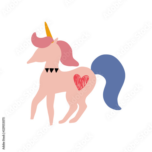Cute cartoon animal vector illustration. Abstract icon for baby posters, art prints, fashion apparel or stickers.