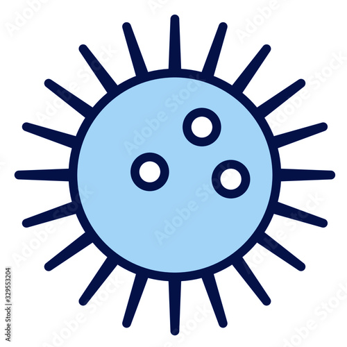 Bakterien, Virus,, Kokken, Mikrobiologie Vector Icon