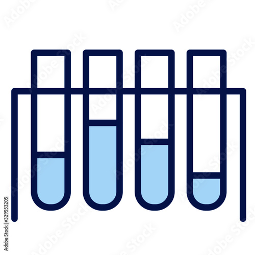 Reagenzglas, Reagenzgläser Testreihe Vector Icon Illustration