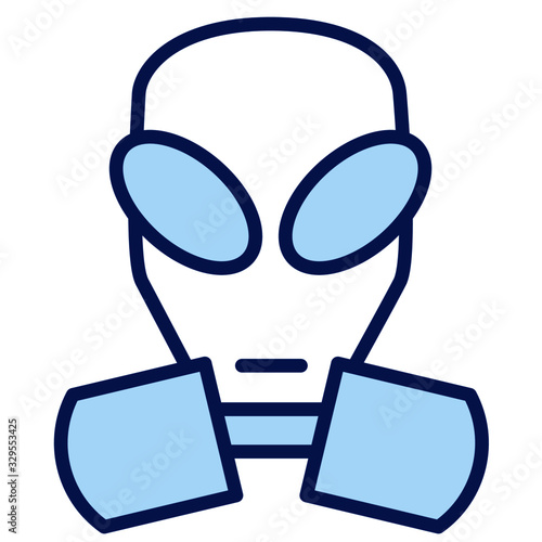 Atemschutz, Sauerstoffmaske, Mundschutz, Vector Icon Illustration