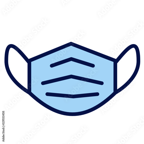 Mundschutz, Maske, Medizin Vector Icon Illustration