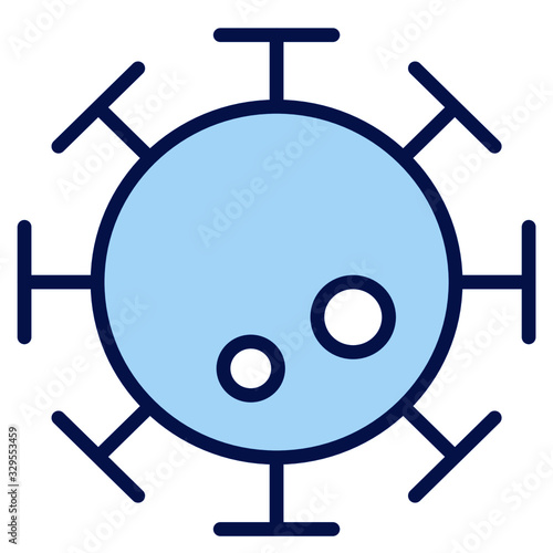 Bakterien, Virus,, Kokken, Mikrobiologie Vector Icon