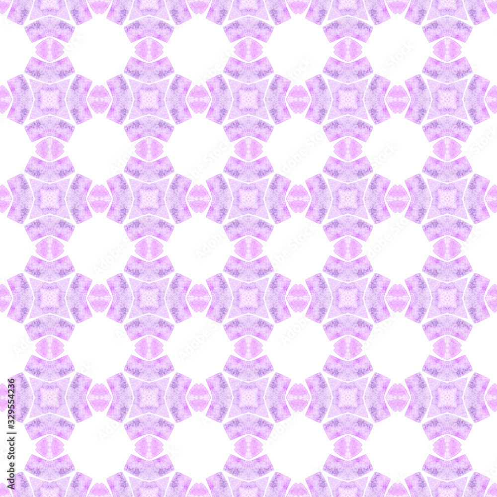 Mosaic seamless pattern. Purple imaginative boho 