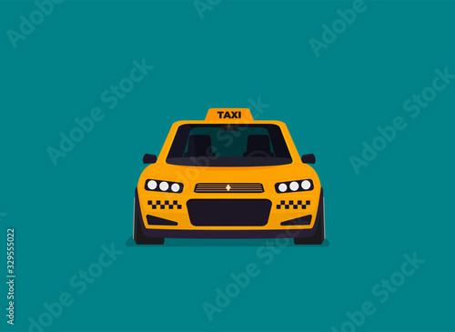 Taxi graphic design in flat style