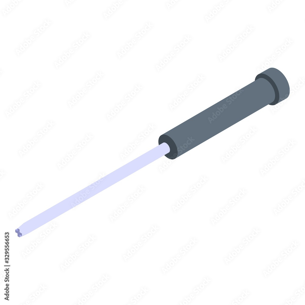 Screwdriver icon. Isometric of screwdriver vector icon for web design isolated on white background Screwdriver icon. Isometric of screwdriver vector icon for web design isolated on white background