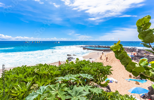 plage de boucan Canot et sa piscine naturelle , Réunion  photo