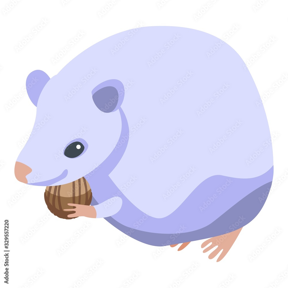 White mice icon. Isometric of white mice vector icon for web design isolated on white background White mice icon. Isometric of white mice vector icon for web design isolated on white background