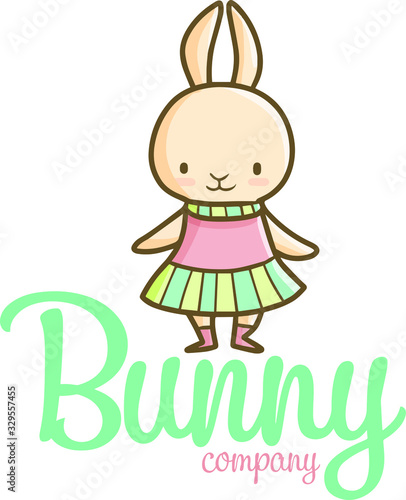 Cute and funny logo for feminine bunny store or company