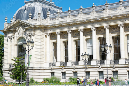 Petit Palais, symbol of Paris, in a beautiful summer day with blue sky photo