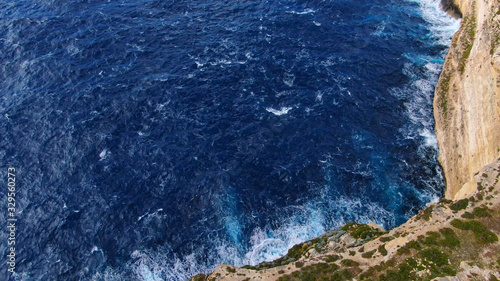 Flight along the coast of Gozo Malta - amazing nature - aerial photography